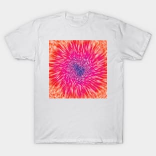 Blue, pink, and orange tie dye circle T-Shirt